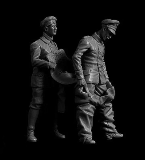 1/32 WWI Military Soldiers, 4 Figures, Resin Model Figure Kit, Unassembled and Unpainted