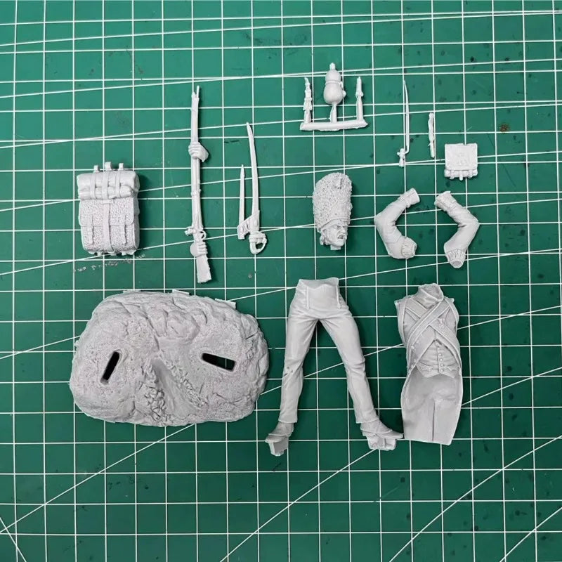 1/24 Napoleonic French Imperial Guard Officer in Dress Uniform, Resin Model Figure Kit, Unassembled and Unpainted