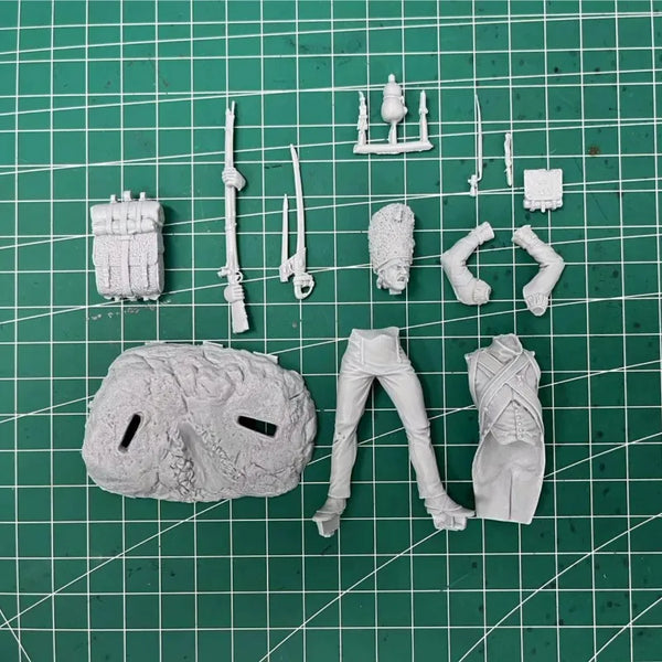 1/24 Napoleonic French Imperial Guard Officer in Dress Uniform, Resin Model Figure Kit, Unassembled and Unpainted