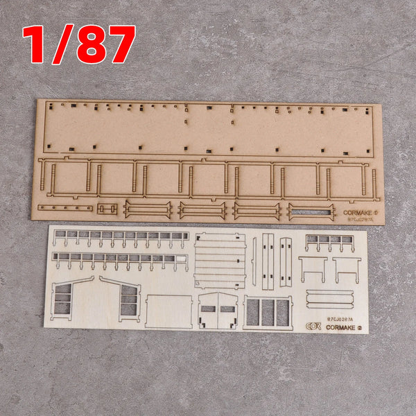 1/87 HO Railway Station Platform, Resin Model Diorama Kit, Historical Theme, Unassembled and Unpainted