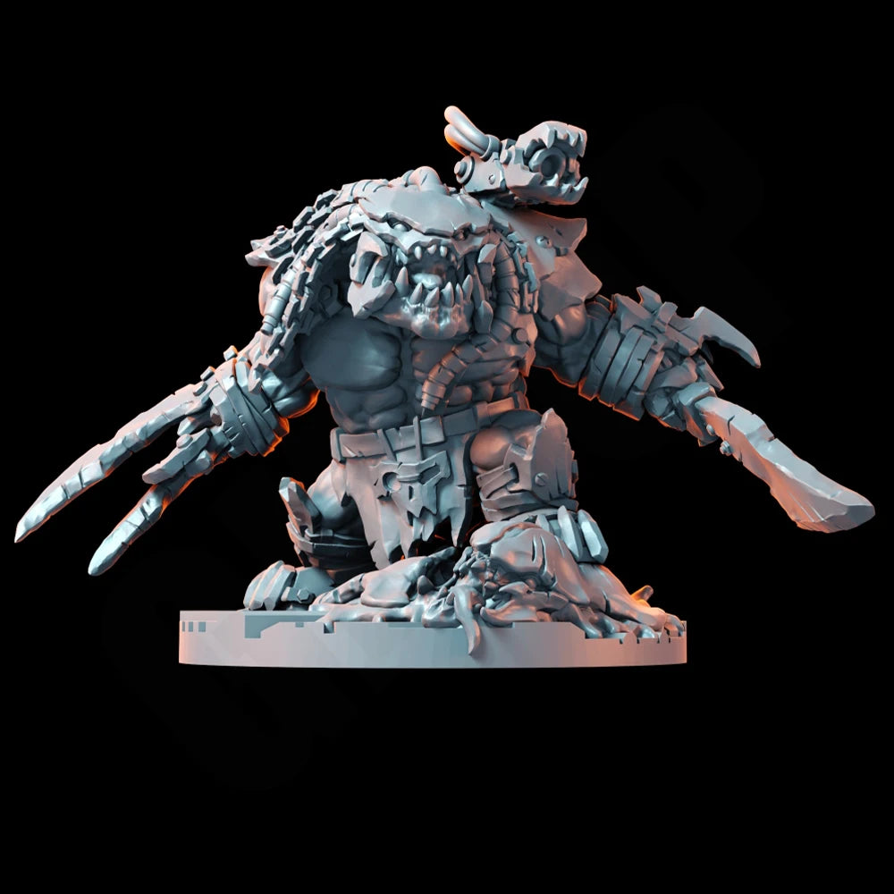 1/35 Grimdark Power Armor Soldier with Heavy Cannon, Resin Model Figure Kit, Fantasy Theme, Unassembled and Unpainted