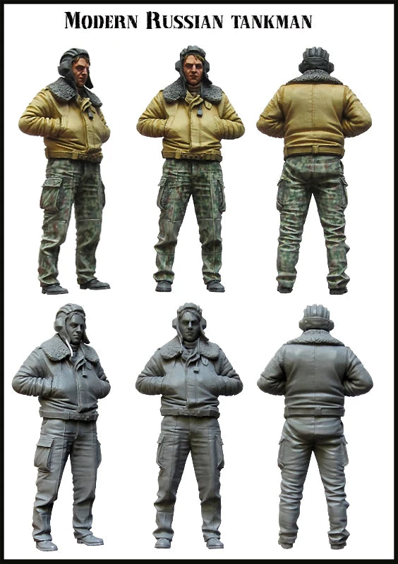1/35 Modern Russian Tankman Infantry, Resin Model Figure Kit, Unassembled and Unpainted