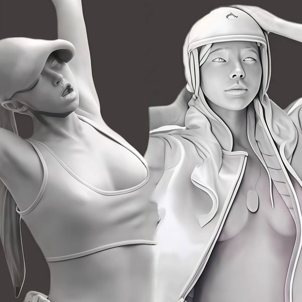 1/35 Fantasy Pin-up, 6 Figures, Resin Model Figure Kit, Unassembled and Unpainted