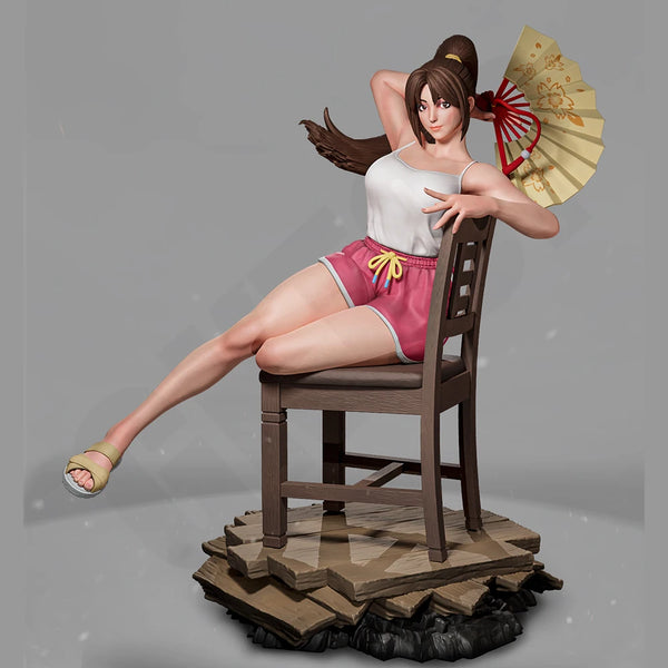 1/24 Pin-up Fan Dancer, Resin Model Figure Kit, Unassembled and Unpainted