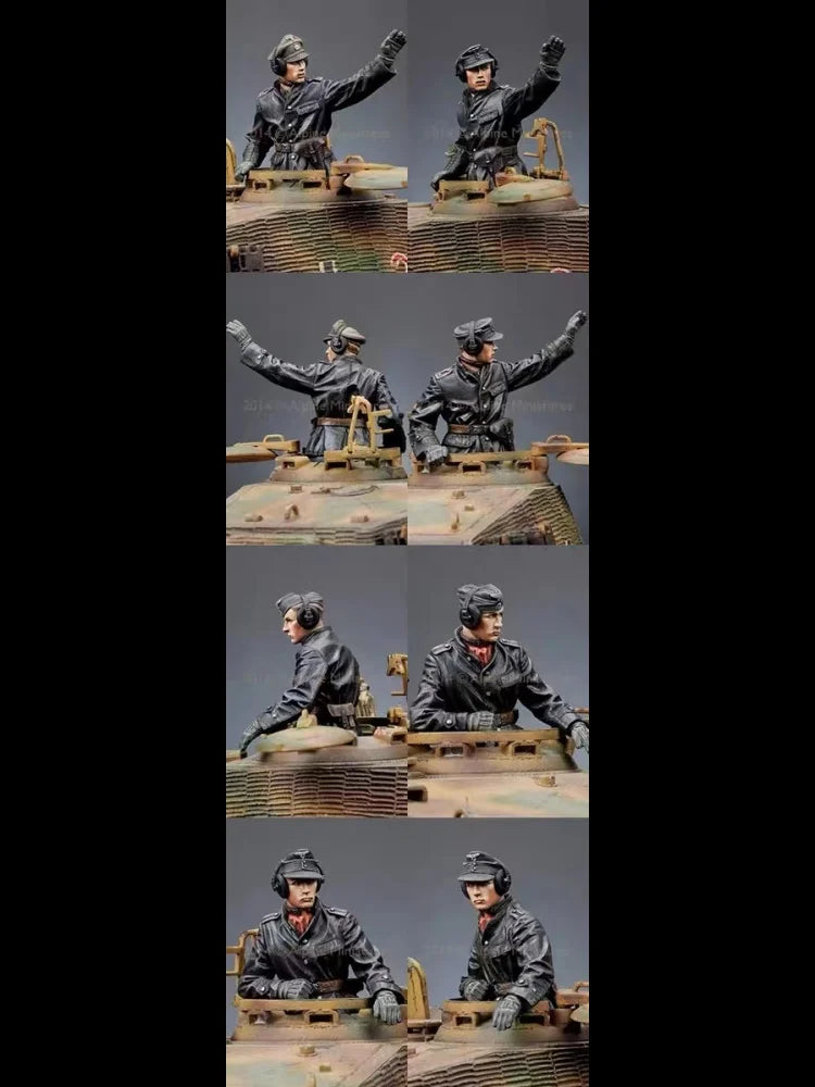 1/35 WWII German Command Scene, 2 Figures, Resin Model Diorama Kit, Unassembled and Unpainted