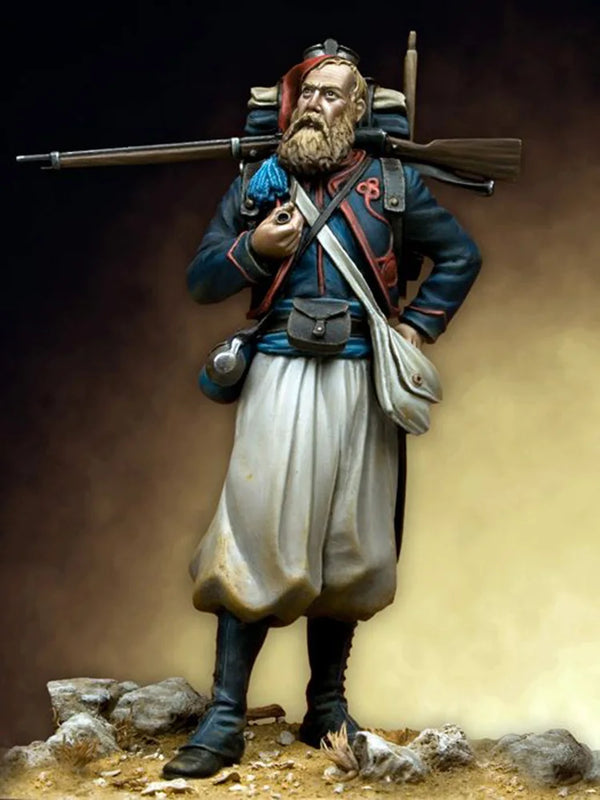 1/24 Napoleonic French Zouave Officer, Resin Model Figure Kit, Unassembled and Unpainted