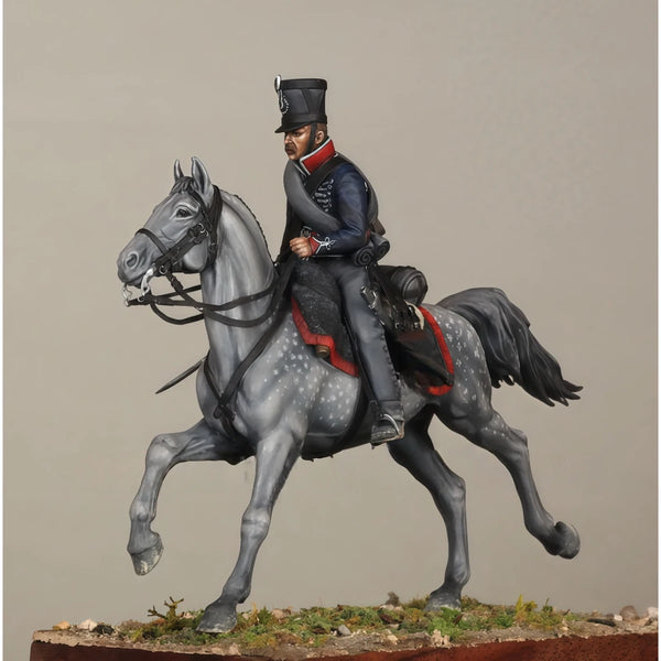54mm Napoleonic Prussian Cavalry, Resin Model Figure Kit, Unassembled and Unpainted