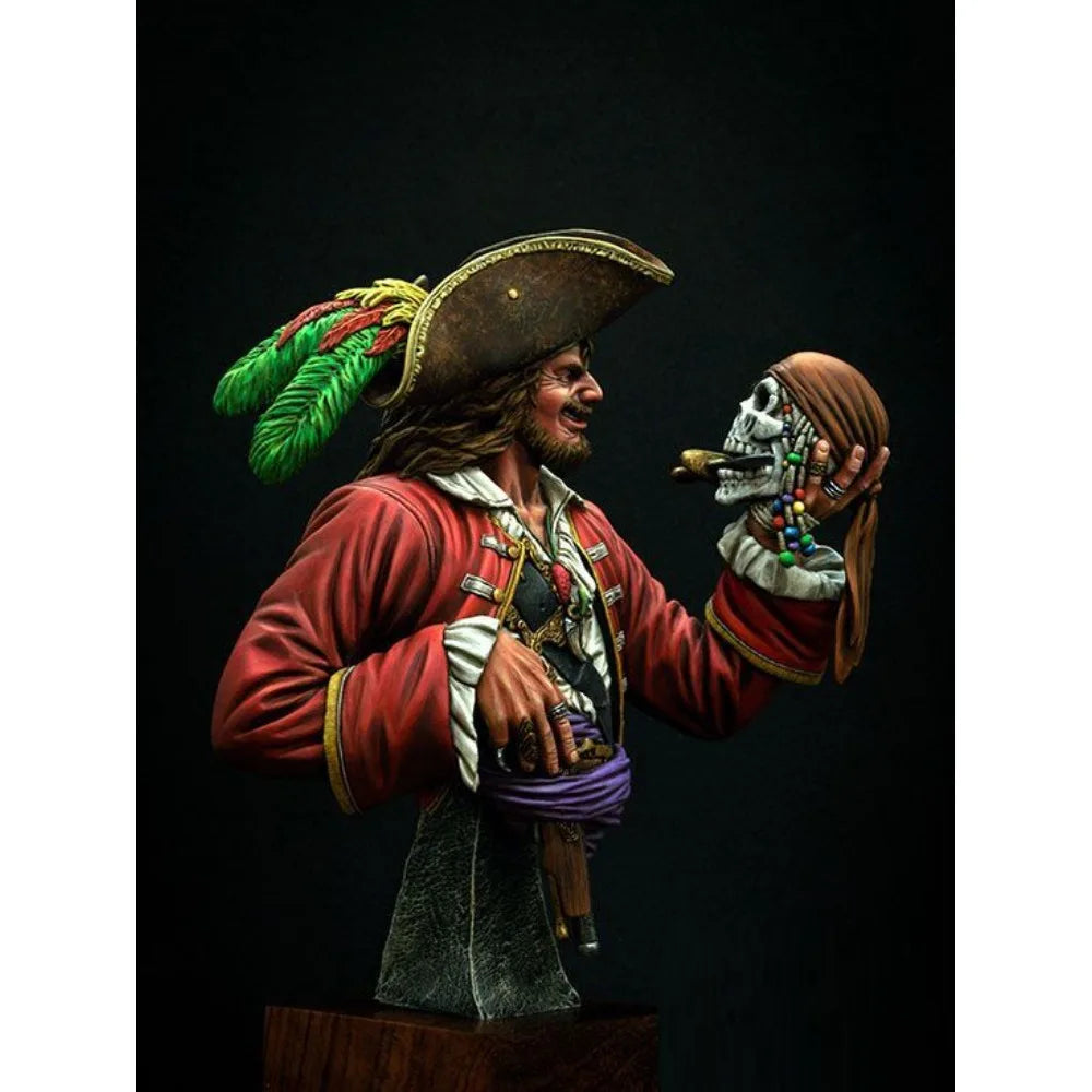 1/9 Pirate Captain, Resin Model Bust Kit, Fantasy Theme, Unassembled and Unpainted