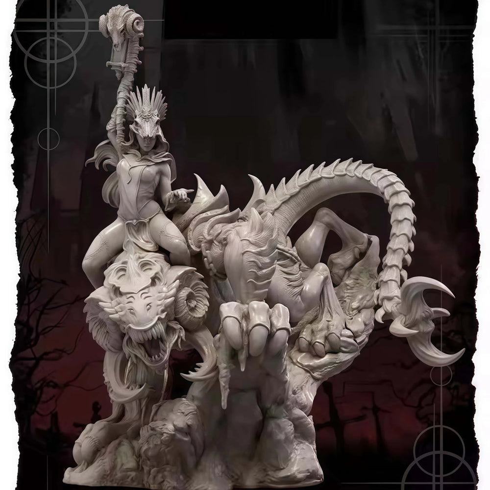 1/24 Orc & Woman, 2 Figures, Resin Model Figure Kit, Fantasy Theme, Unassembled and Unpainted