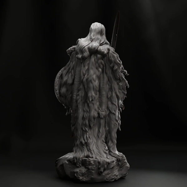 1/24 Horned Orc Warrior with Battle Axe, Resin Model Figure Kit, Fantasy Theme, Unassembled and Unpainted