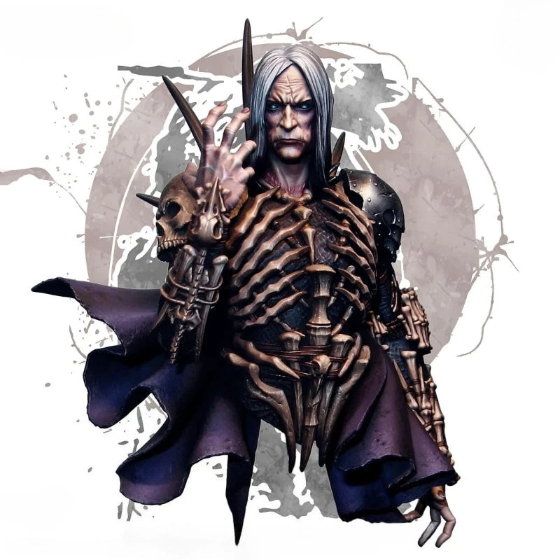1/12 Dark Fantasy Death Skeleton Warrior, Resin Model Bust Kit, Fantasy Theme, Unassembled and Unpainted