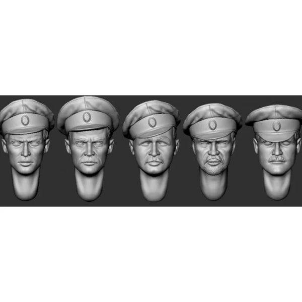 1/35 Cold War Soviet Infantry Squad with Field Caps, 5 Figures, Resin Model Figure Kit, Unassembled and Unpainted