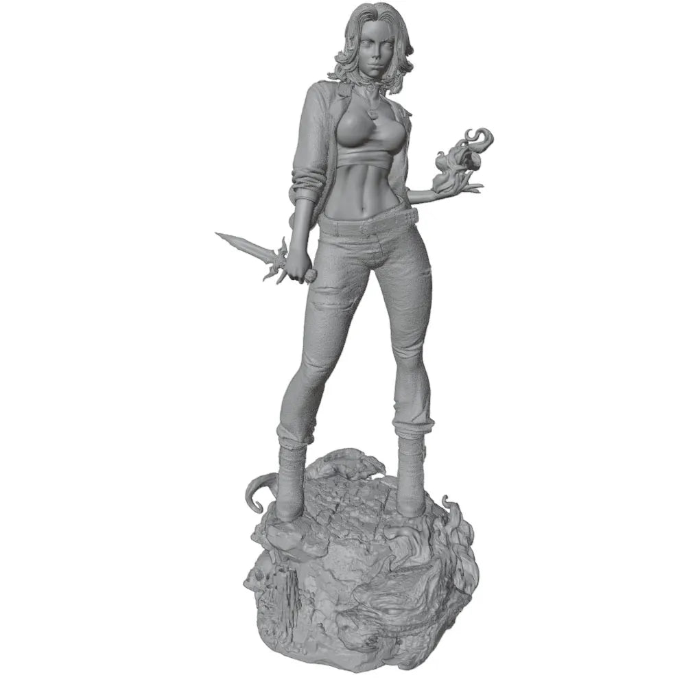 75mm European Fantasy Queen, Resin Model Figure Kit, Fantasy Theme, Unassembled and Unpainted