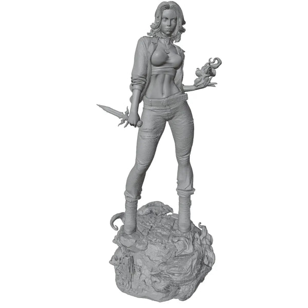 75mm European Fantasy Queen, Resin Model Figure Kit, Fantasy Theme, Unassembled and Unpainted