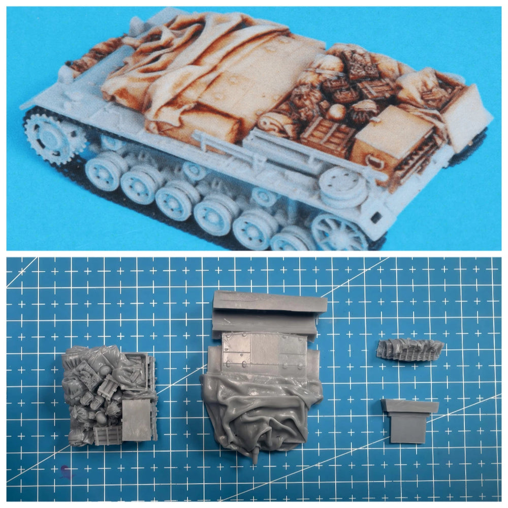 1/72 WWII Assault Gun, Resin Model Vehicle Kit, Unassembled and Unpainted