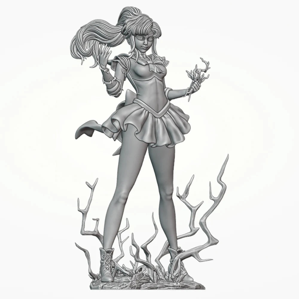 Warrior Sorceress, Resin Model Figure Kit, Anime Theme, Unassembled and Unpainted