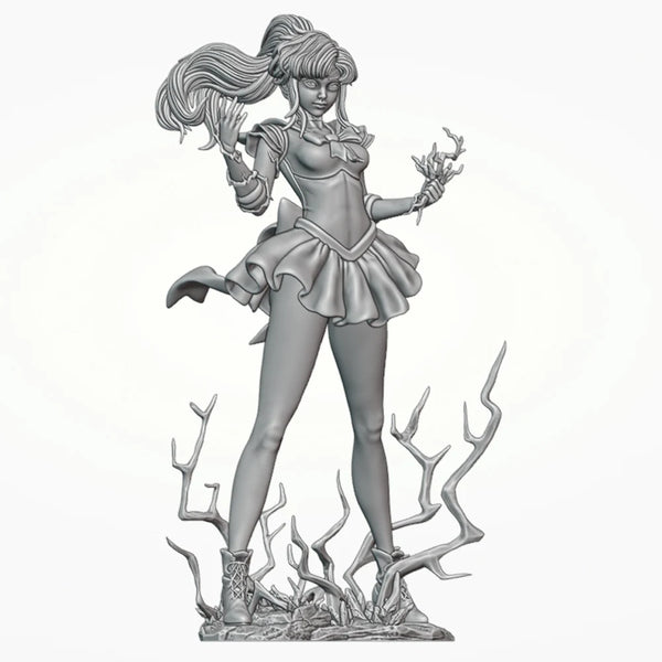 Warrior Sorceress, Resin Model Figure Kit, Anime Theme, Unassembled and Unpainted