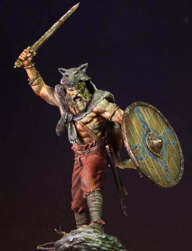 1/24 Orc Warrior with Beast Companion, Resin Model Figure Kit, Fantasy Theme, Unassembled and Unpainted
