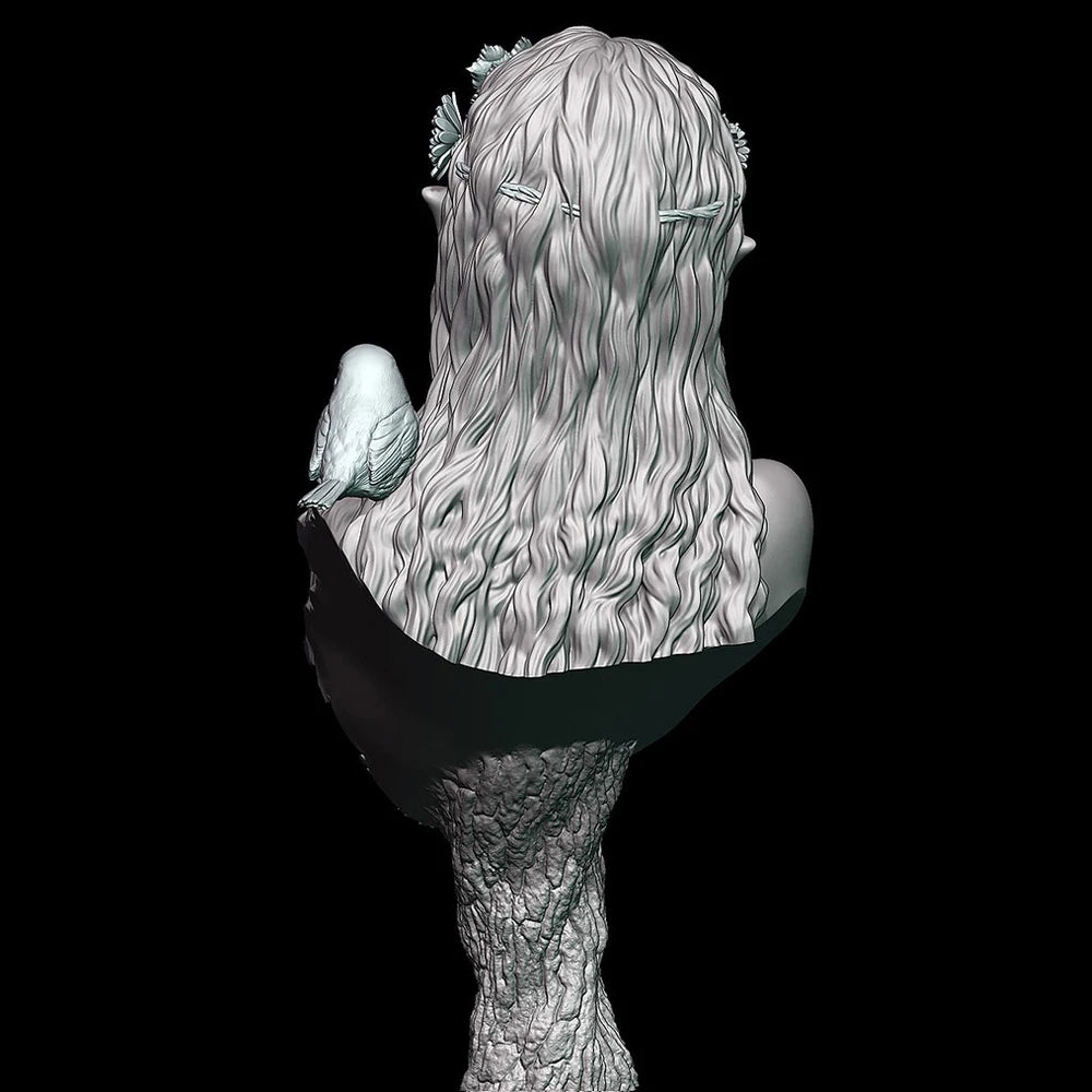 1/10 Avalynne Forest Healer, Resin Model Bust Kit, Fantasy Theme, Unassembled and Unpainted