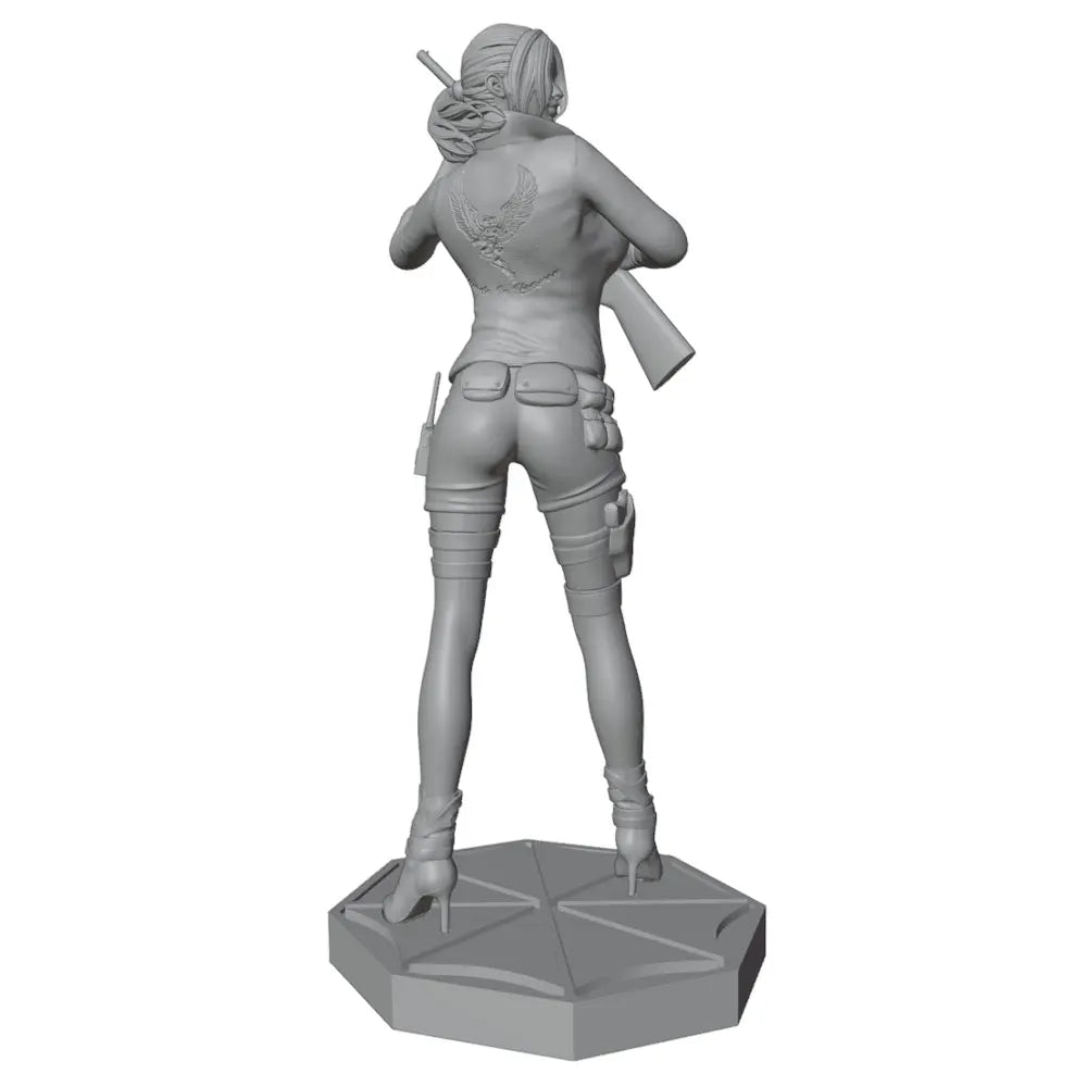 1/24 Archer Woman with Drawn Bow, Resin Model Figure Kit, Fantasy Theme, Unassembled and Unpainted