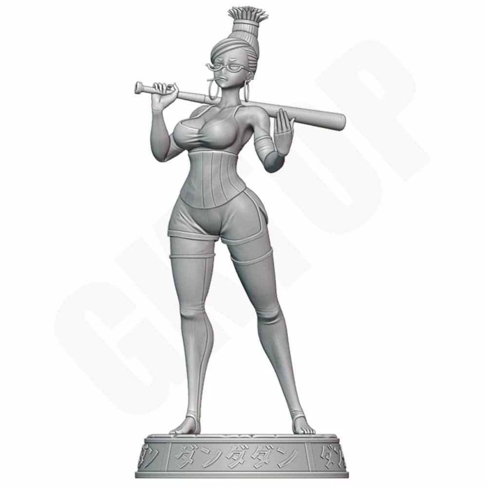 1/24 Warrior Girl with Launcher, Resin Model Figure Kit, Anime Theme, Unassembled and Unpainted