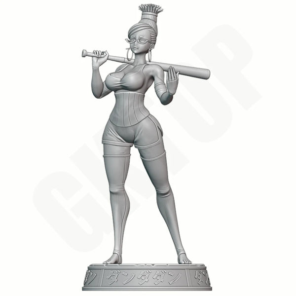 1/24 Warrior Girl with Launcher, Resin Model Figure Kit, Anime Theme, Unassembled and Unpainted