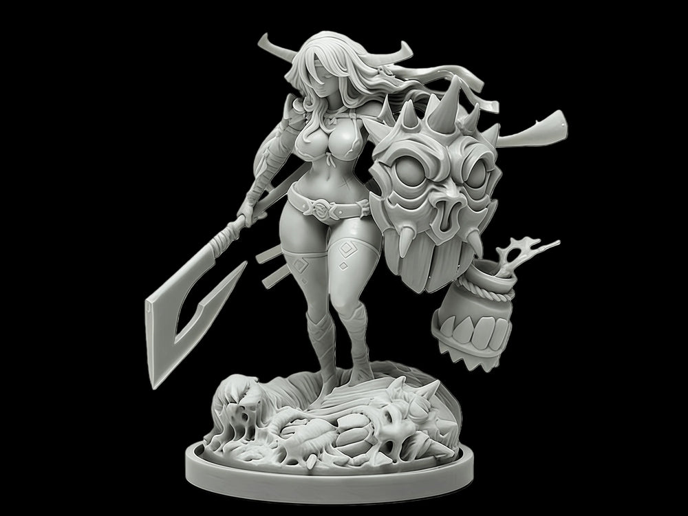 40mm Valkyrie Warrior, Resin Model Figure Kit, Fantasy Theme, Unassembled and Unpainted