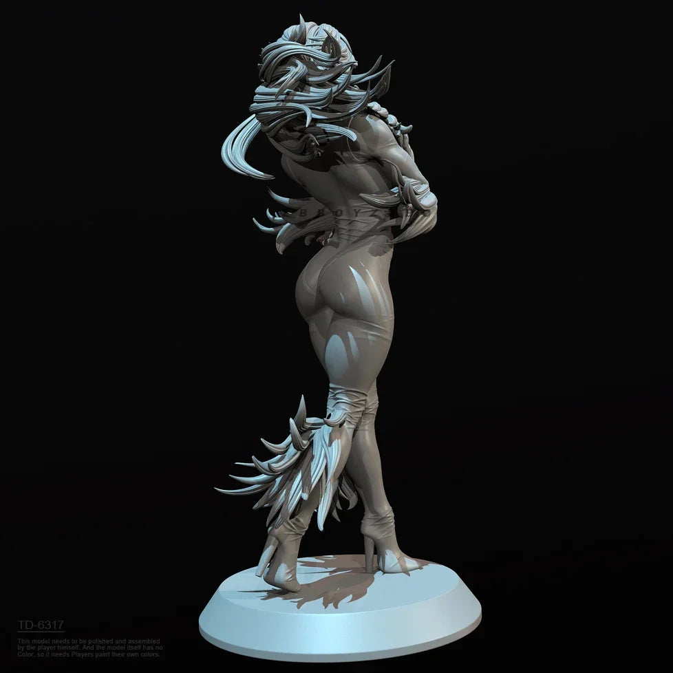 75mm Fantasy Female Dragon, Resin Model Figure Kit, Unassembled and Unpainted