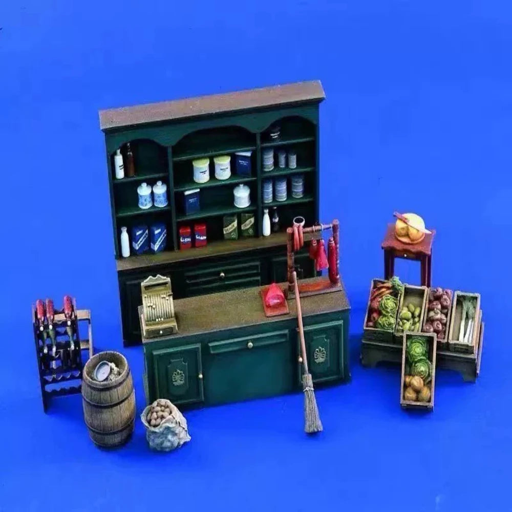 1/35 Rural Grocery Store, Resin Model Diorama Kit, Historical Theme, Unassembled and Unpainted