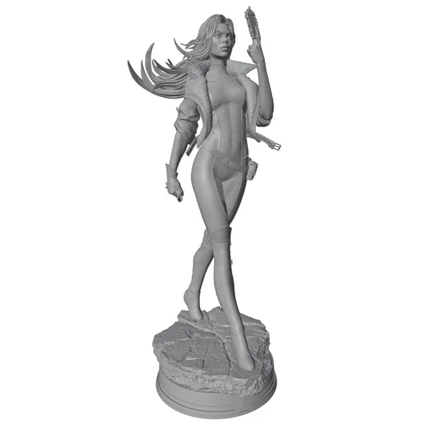 1/24 Female Archer Mid-Jump with Bow, Resin Model Figure Kit, Unassembled and Unpainted
