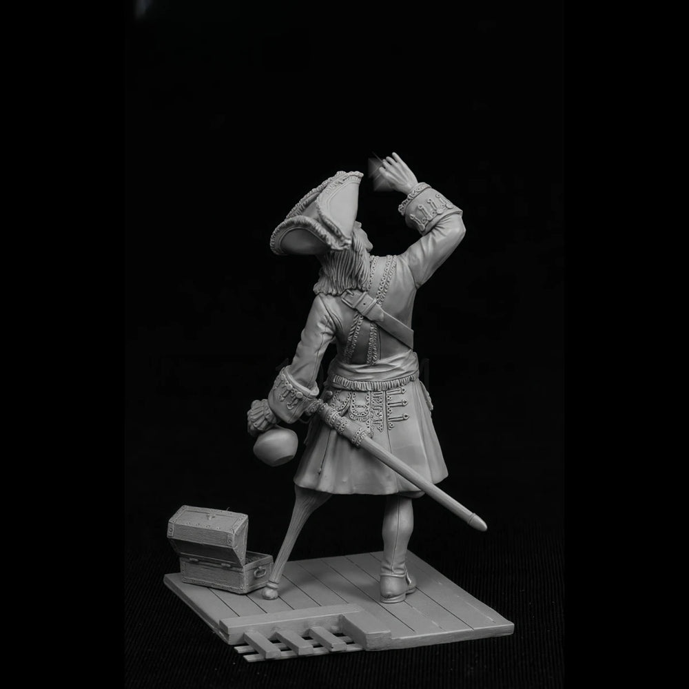 75mm 17th-Century European Gentleman, Resin Model Figure Kit, Historical Theme, Unassembled and Unpainted