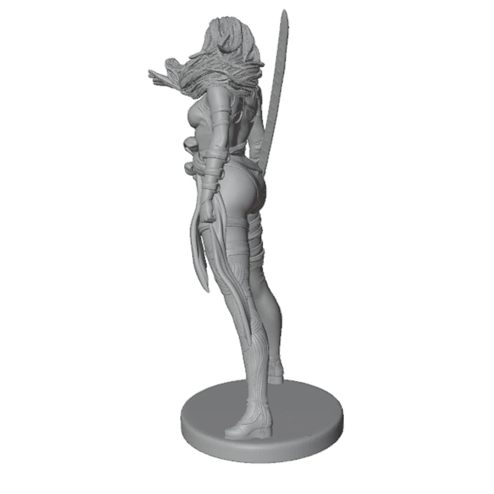 75mm Samurai Girl, Resin Model Figure Kit, Fantasy Theme, Unassembled and Unpainted