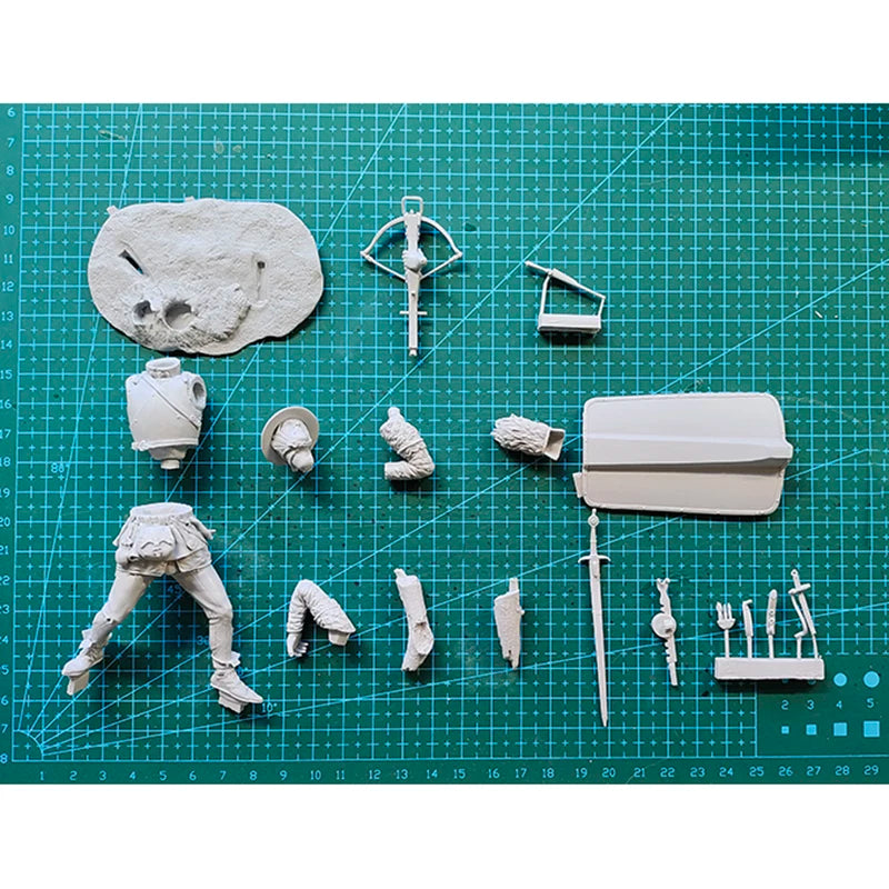 1/18 WWI British Infantry Firing Rifle, Resin Model Figure Kit, Unassembled and Unpainted