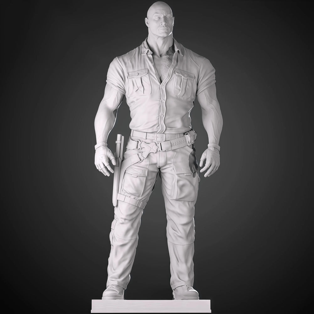 75mm Modern Infantryman in Tactical Short Sleeves, Resin Model Figure Kit, Unassembled and Unpainted