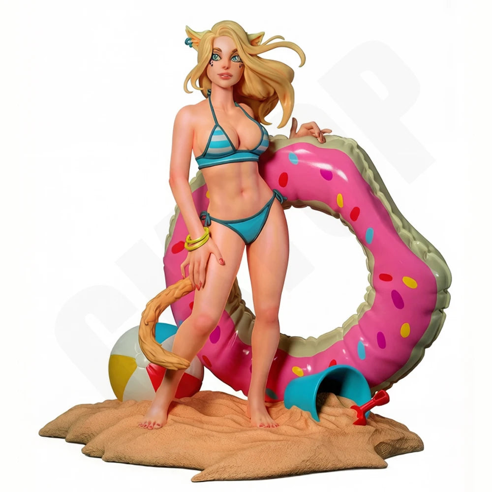 1/24 Cat Ear Bikini Girl, Resin Model Figure Kit, Unassembled and Unpainted