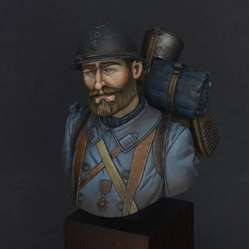 1/12 WWI German 137th Infantry Regiment Verdun, Resin Model Bust Kit, Unassembled and Unpainted