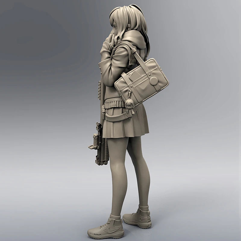 1/35 Tactical Soldier Girl, Resin Model Figure Kit, Anime Theme, Unassembled and Unpainted