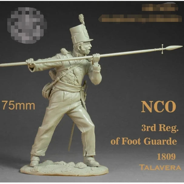75mm Napoleonic British Foot Guards Soldier, Resin Model Figure Kit, Unassembled and Unpainted