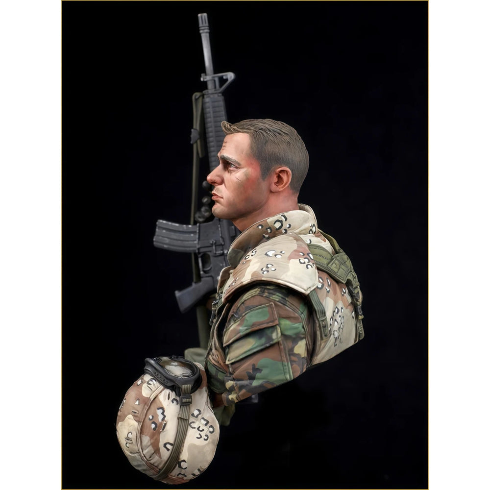 1/10 Modern US Marine Combat, Resin Model Bust Kit, Unassembled and Unpainted