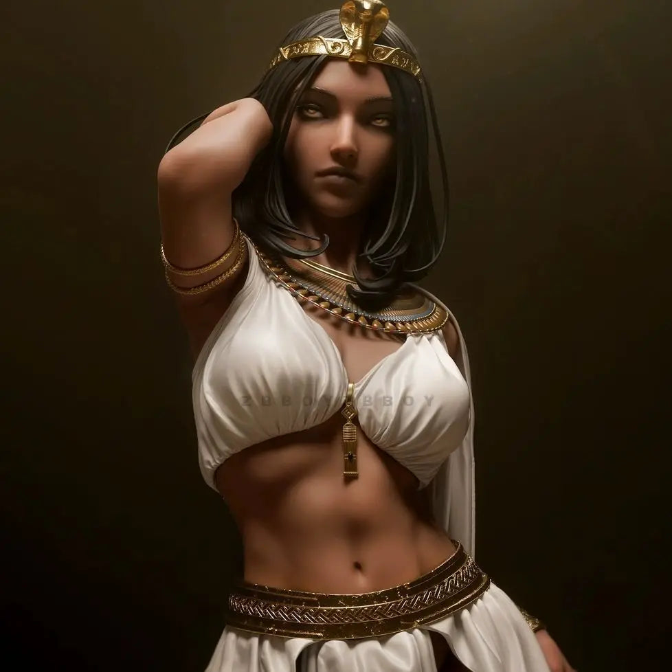75mm Ancient Egypt Cleopatra Queen with Attendants, Resin Model Figure Kit, Unassembled and Unpainted