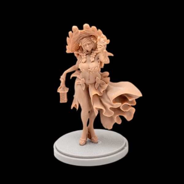 38mm Sorceress in Ornate Armor, Resin Model Figure Kit, Fantasy Theme, Unassembled and Unpainted