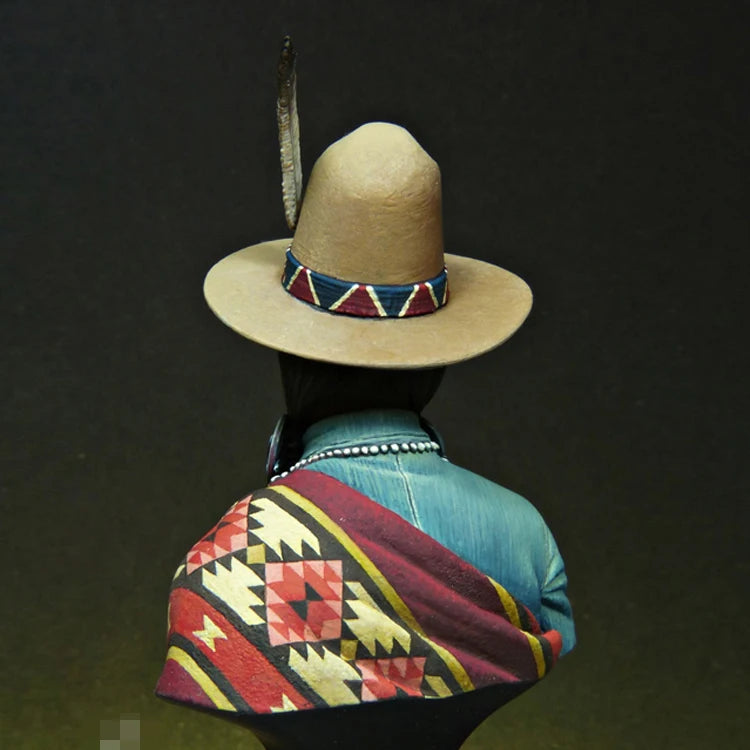 1/12 Modern Navajo Person, Resin Model Bust Kit, Unassembled and Unpainted