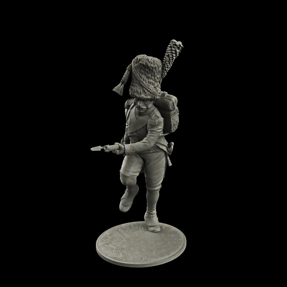 75mm Napoleonic French Line Infantry Grenadier, Resin Model Figure Kit, Unassembled and Unpainted