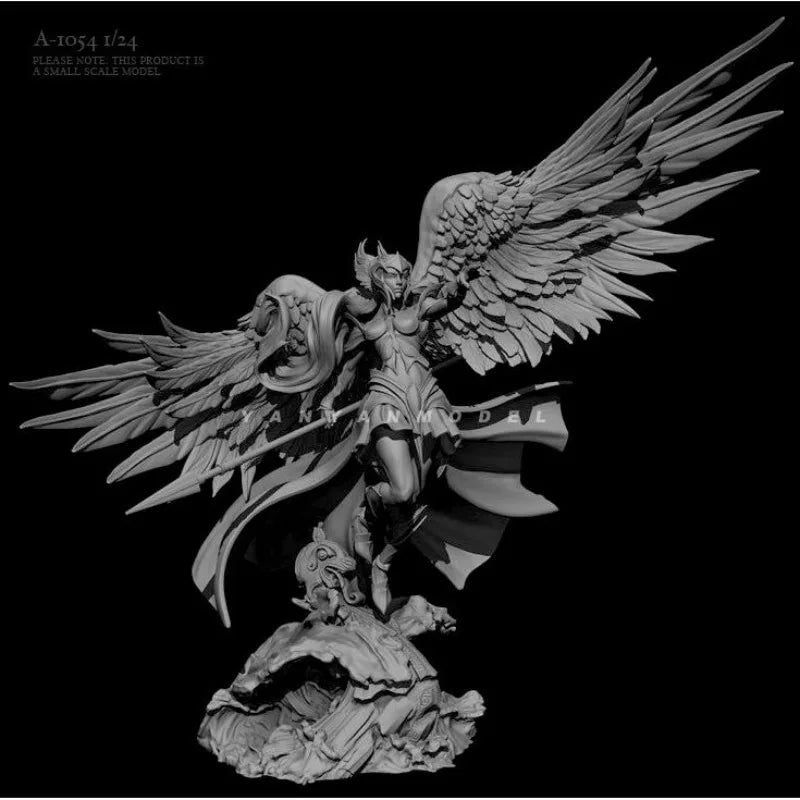 1/24 Winged Celestial General, Resin Model Figure Kit, Fantasy Theme, Unassembled and Unpainted