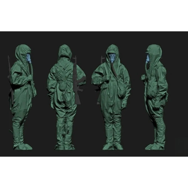 1/16 Cold War Soviet NBC Soldier, Resin Model Figure Kit, Unassembled and Unpainted