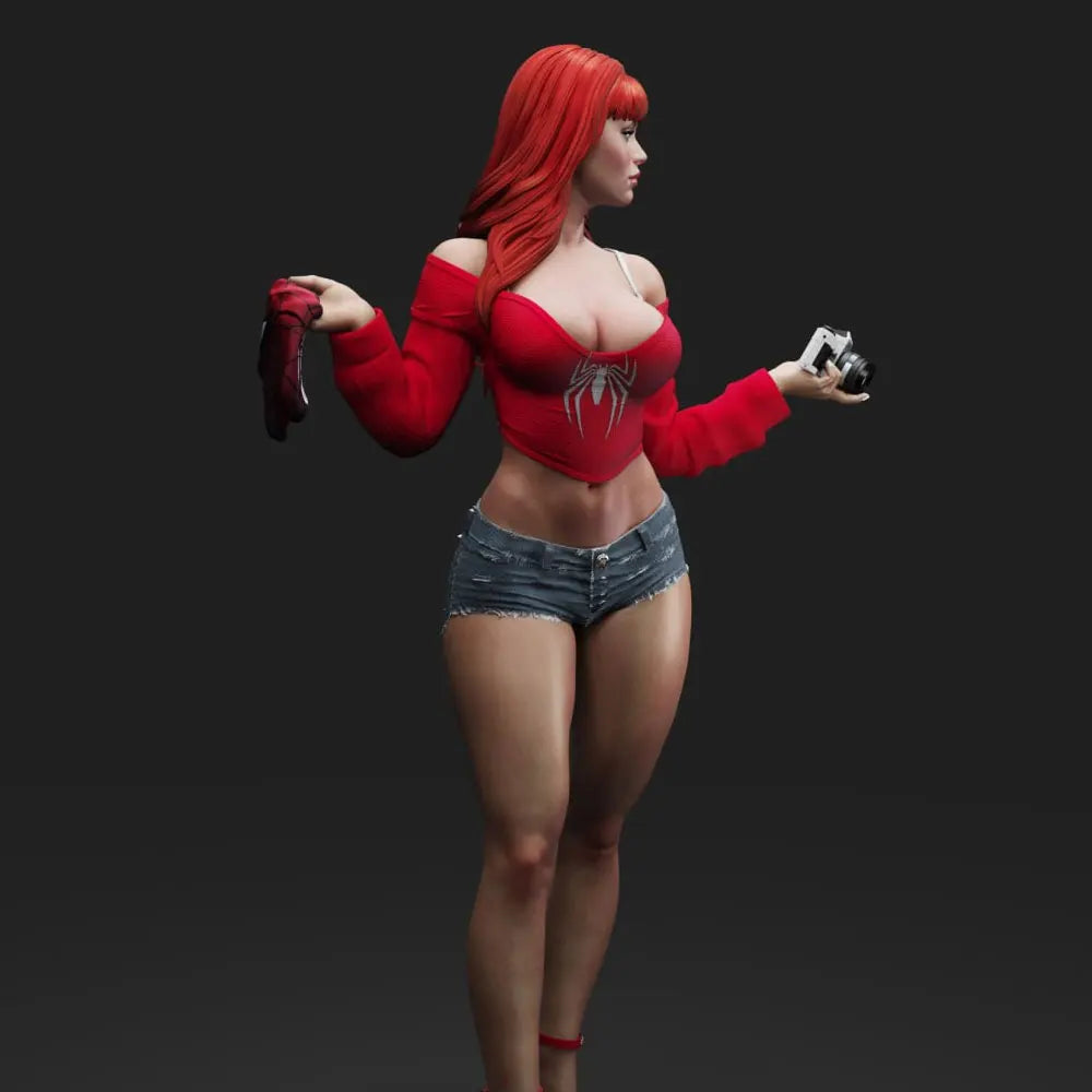 1/24 Pin-up with Accessories, Resin Model Figure Kit, Unassembled and Unpainted