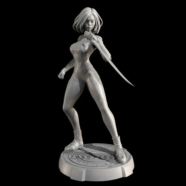 50mm Alita Cyborg Soldier, Resin Model Figure Kit, Anime Theme, Unassembled and Unpainted