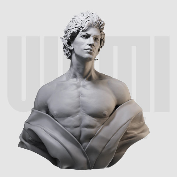1/10 Classical Greco-Roman Male, Resin Model Bust Kit, Mythology Theme, Unassembled and Unpainted