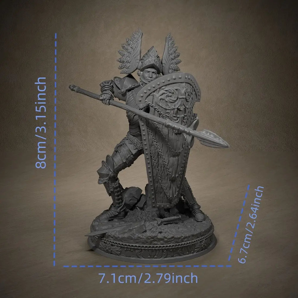 75mm Warriors, 3 Figures, Resin Model Figure Kit, Fantasy Theme, Unassembled and Unpainted