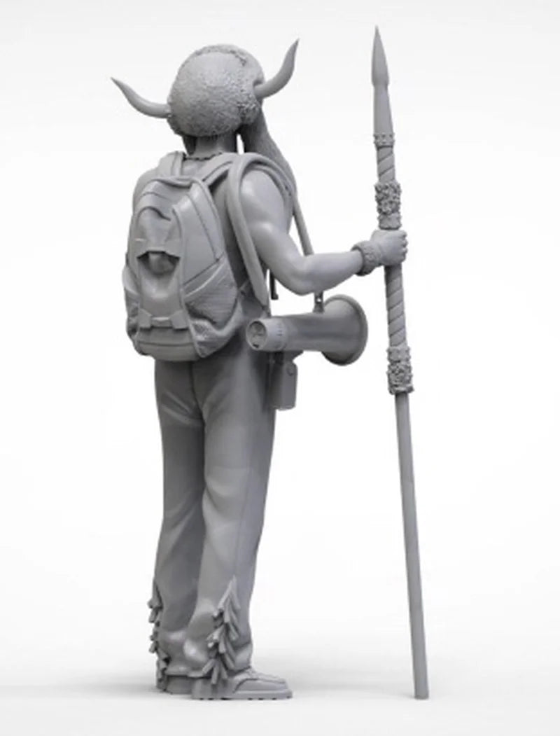 1/35 Tribal Warrior, Resin Model Figure Kit, Fantasy Theme, Unassembled and Unpainted